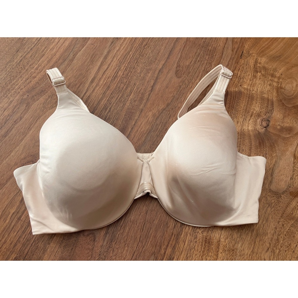 Bali One Smooth U Ultra Light Underwire Bra 38C Beige Nude 3W11 Seamless Support